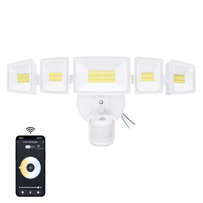 120W Smart LED Security Lights Motion Sensor Outdoor 5 Heads