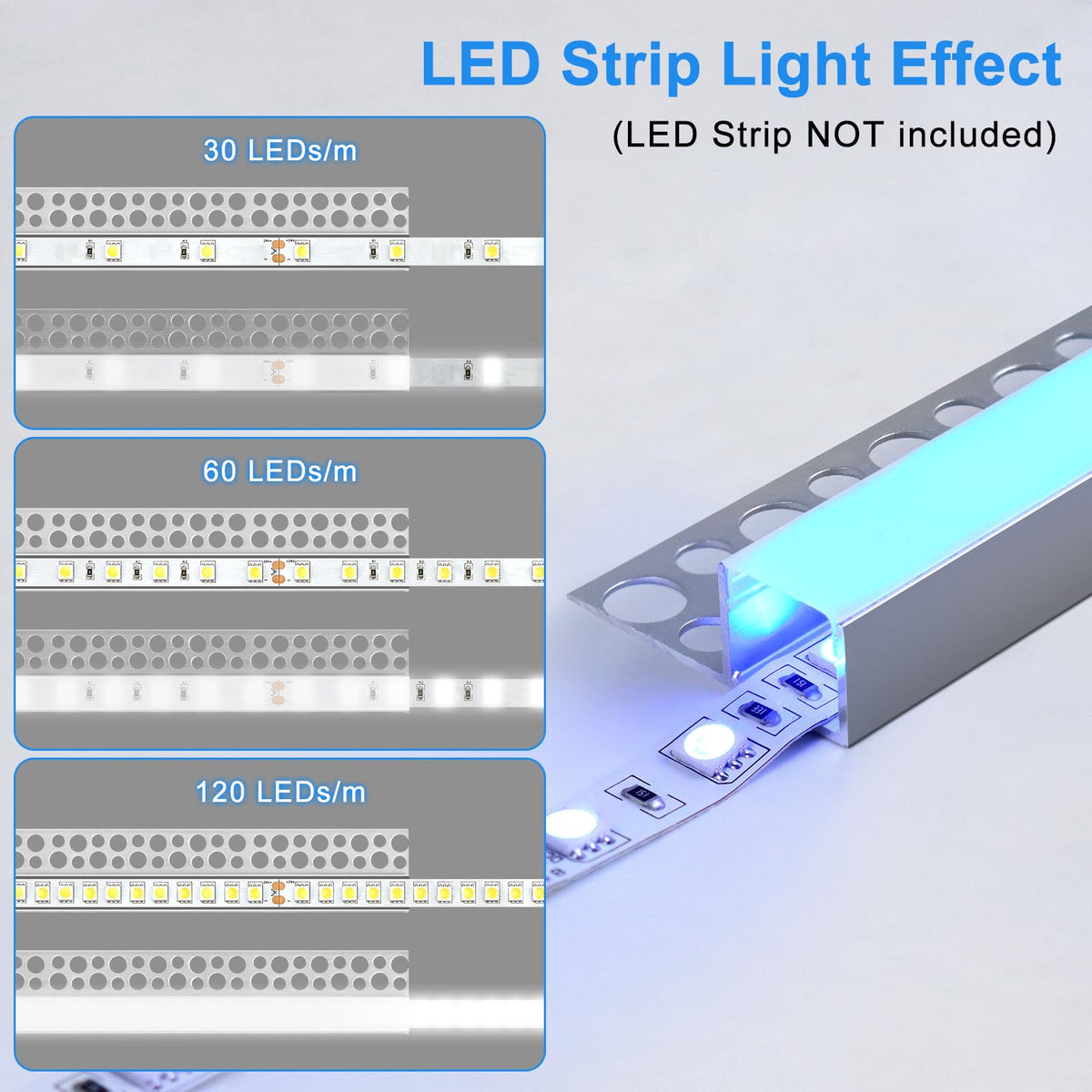 Plaster in LED Channel for Drywall (10PACK 3.3FT)