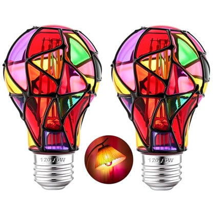 E26 6W Non Dimmable Stained Glass LED Light Bulb