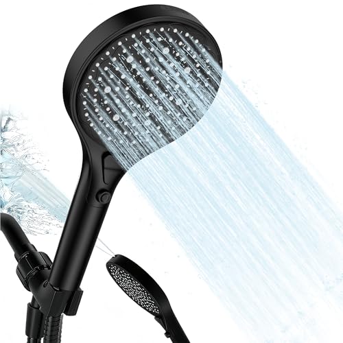 5.9 Inch Large Face High Pressure Shower Head with 4 Spray Modes