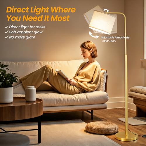 Floor Lamp with Remote Control Dimmable for Living Room and Bedroom