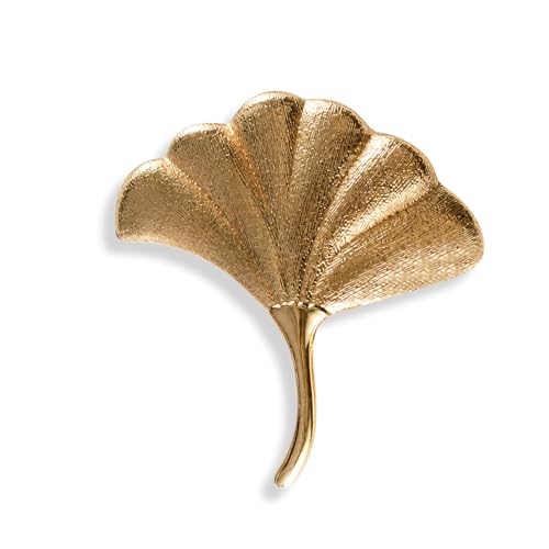 1 Pack Ginkgo Leaf Drawer Knobs Brass Cabinet Knob
