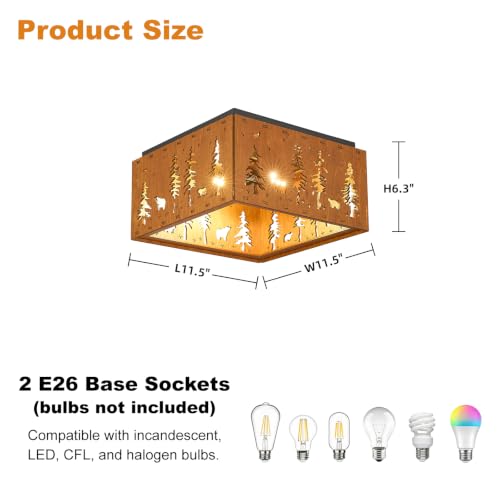 Farmhouse Flush Mount Ceiling Light Fixture