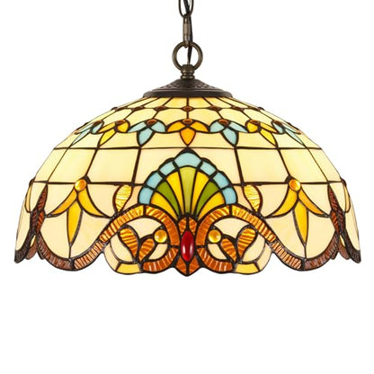 Tiffany Style Semi Flush Mount Ceiling Light