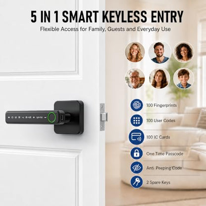 Smart Fingerprint Door Lock Knob