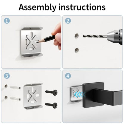 Towel Bar Black Wall Mount Towel Holder for Bathroom Kitchen
