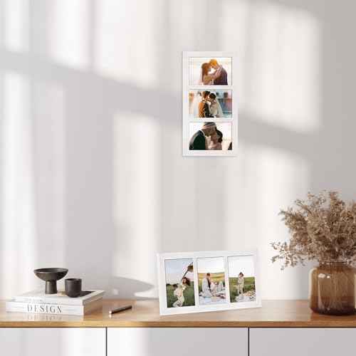 4x6 Collage Picture Frames (Rustic White / 7x13.5in (2Pack))