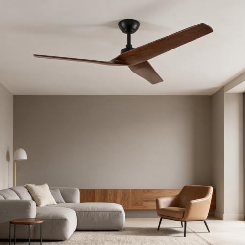 Wood Ceiling Fan No Light