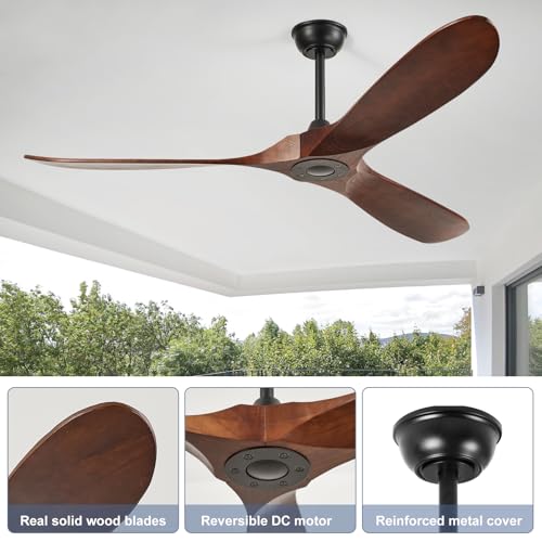 60'' Outdoor Ceiling Fans without Light (60 inch / Dark walnut)