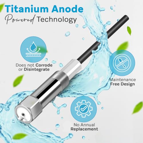 Powered Electric Anode Rod for Hot Water Heater; Reduces Scale