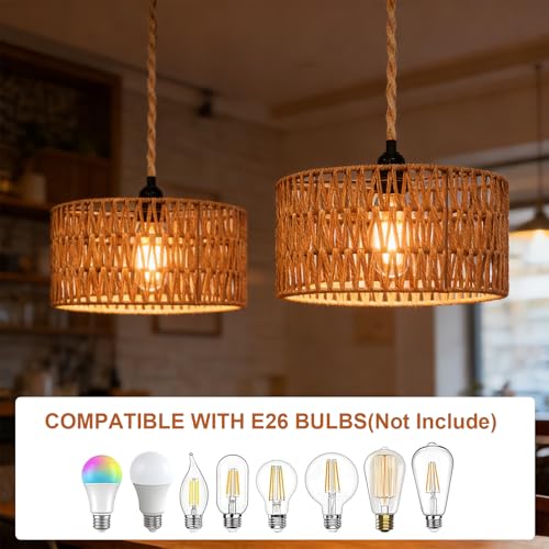 Boho Rattan Chandelier