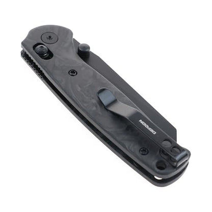 Knives ARTIFACT Forged Carbon Handle Axis Lock Pocket Knife with Sandvik 14C28N Blade
