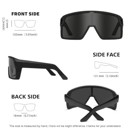 Z87 Sunglasses for Big Heads Men with Side Shield Safety Glasses 8709