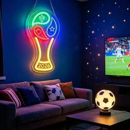 2026 Soccer Championship Trophy 3D Night Light