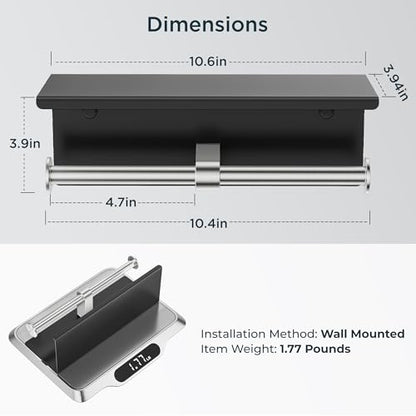 Toilet Paper Holder with Shelf
