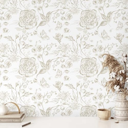Peel and Stick Wallpaper Floral Wallpaper Boho Contact Paper for Bedroom
