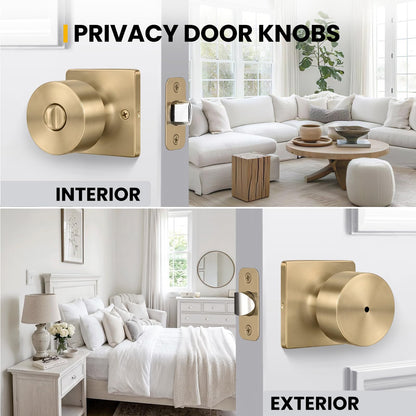 Champagne Bronze Door Knobs Interior (Champagne Bronze)