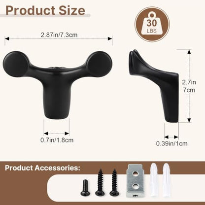 4PCS Pack Wall Hooks Coat Hooks Gold