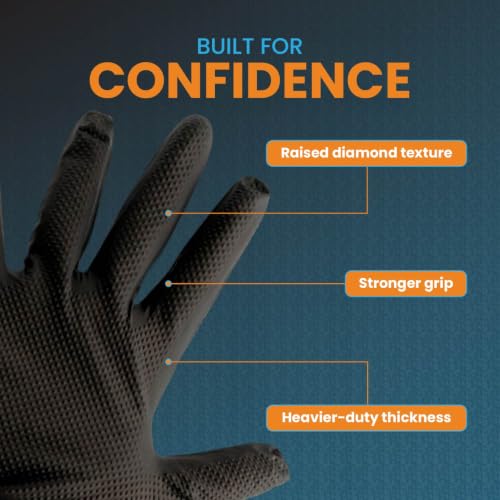 Nitrile Diamond Texture Gloves