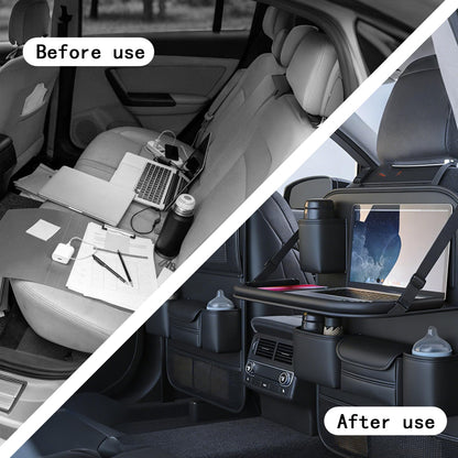 2 Pack Automotive Seat Back Organizers (Black 2-piece set)