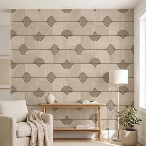 Peel and Stick Wallpaper (Beige06 / 17.7" x 118.1")