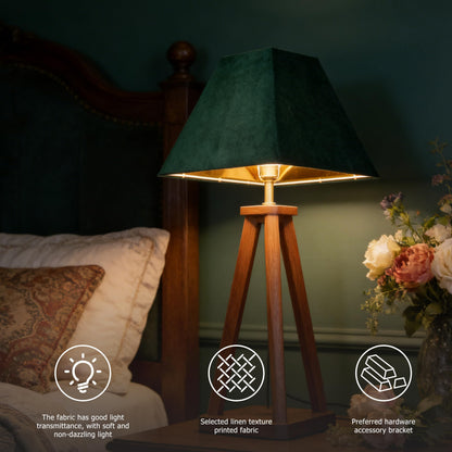 Green Velvet Lamp Shades Set of 2 6"×13"×10" Bell Shade (Green / 6*13*10in)