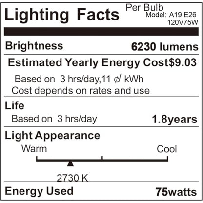 75 W Incandescent Bulbs