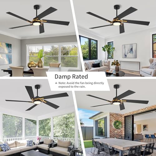 64 Inch Ceiling Fan with Light and Remote