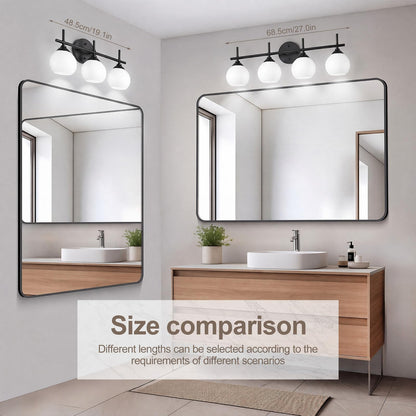 3 Light Bathroom Light Fixtures (Black / 3-Light)
