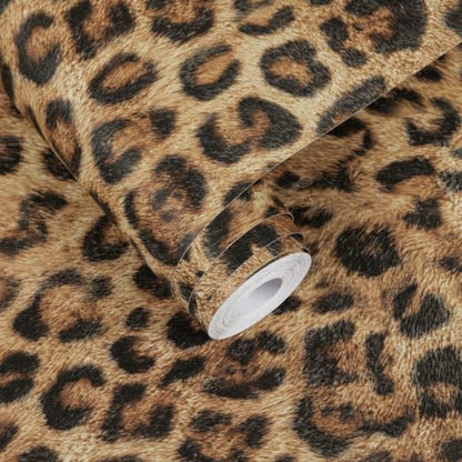 Cheetah Print Wallpaper Room Decor Brown Leopard Peel and Stick Wallpaper