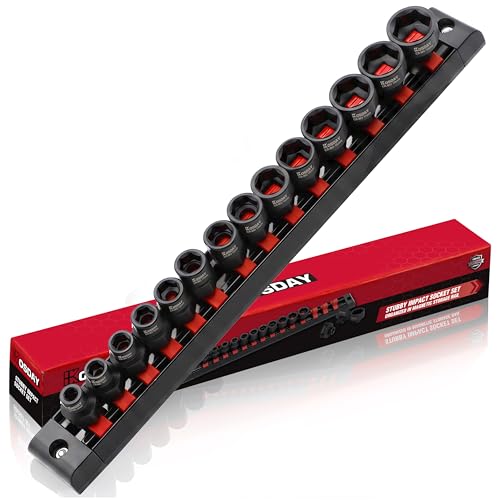 3 8" Drive Stubby Impact Socket Set