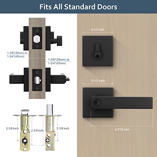 Deadbolt and Door Handle Set