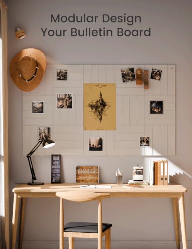 48" x 36" Large Felt Bulletin Board (Milky White / Bold-stripe 12-pack)