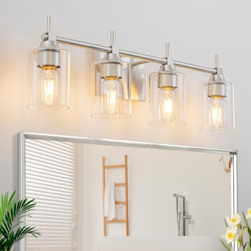 4 Light Modern Bathroom Vanity Light (4-light / Brushed Nickel)