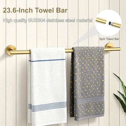 Brushed Gold Bathroom Accessories Set