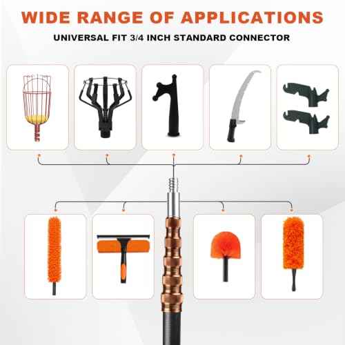 24FT Fiberglass Telescopic Extension Pole (24FT)