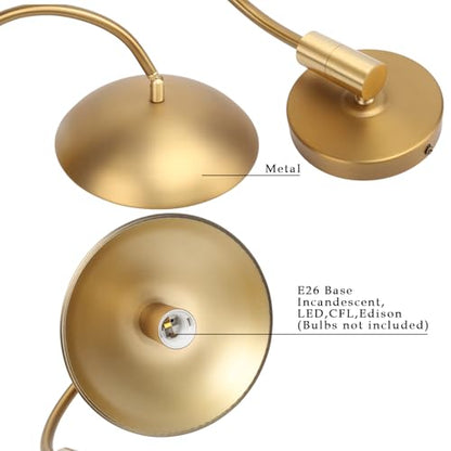 Modern Brass Wall Sconce Hardwired 2 Pack
