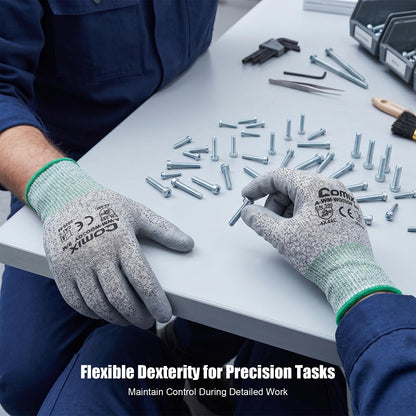 A3 Cut Resistant Work Gloves for Men & Women (Large)