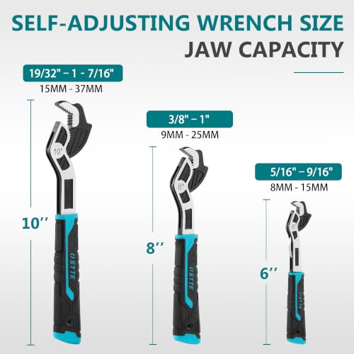 Self Adjusting Pipe Wrench Set