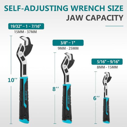 Self Adjusting Pipe Wrench Set