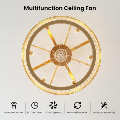 Gold Fandelier Ceiling Fans with Lights
