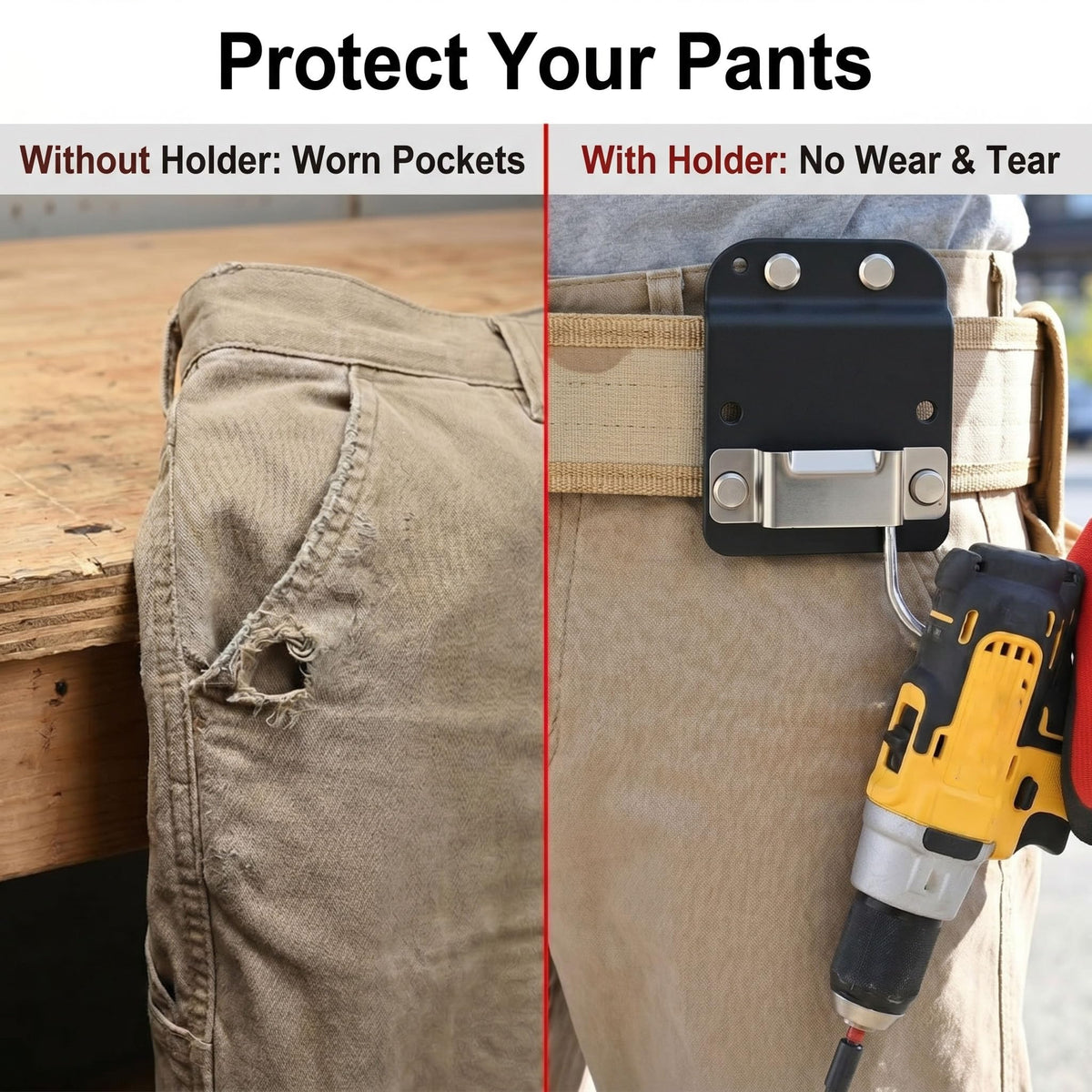 Slim) Tape Measure Holder for Tool Belt, Fits 2" Belt (Slim)