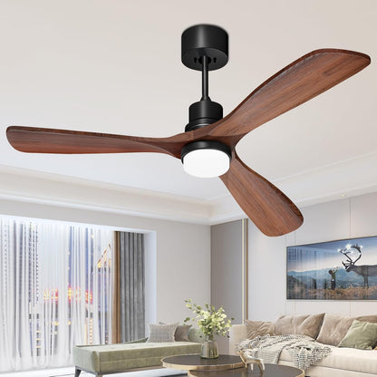 52 Inch Ceiling Fans with Lights and Remote Control (walnut brown / 52IN)
