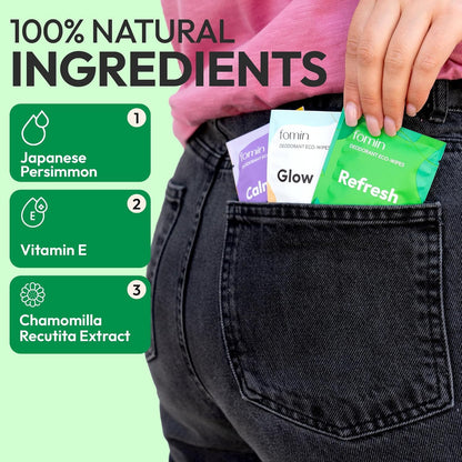 Travel Deodorant Wipes for Women & Men (Variety Pack - 50 Count (Pack of 2))