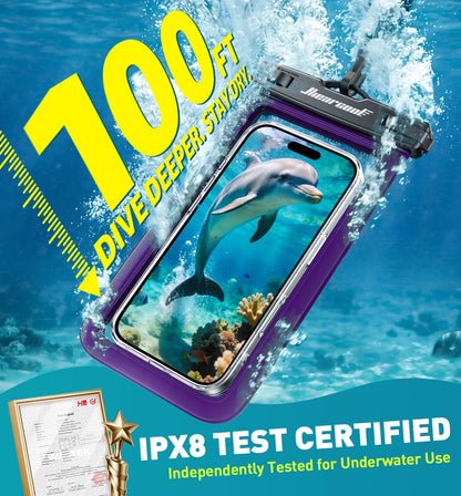 Waterproof Phone Pouch (2-Pack Blue & Purple)
