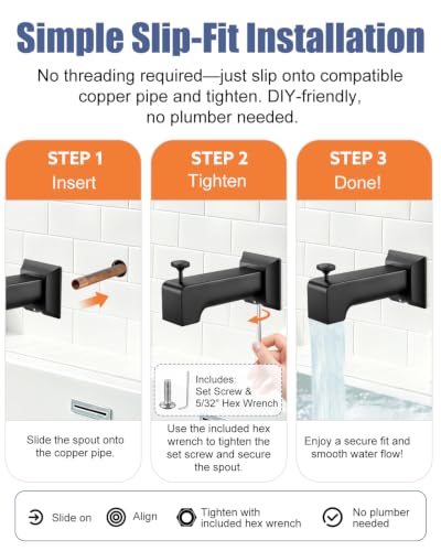 Tub Spout with Diverter (Matte Black)