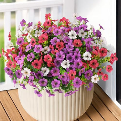 Artificial Fake Plants Flowers for Outdoor Outside Spring Summer Decoration
