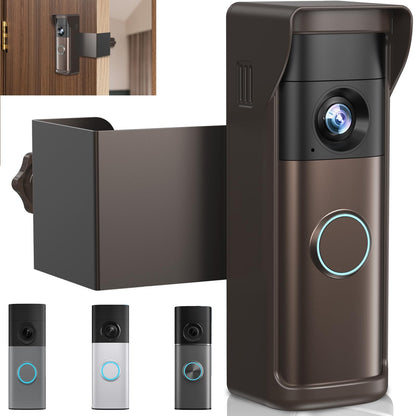Anti Theft Doorbell Mount Compatible with Ring Newest 2026 Battery Doorbell (Brown)