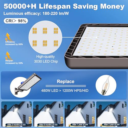 LED Parking Lot Lights (480W/2 Pack)