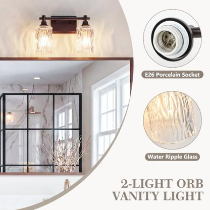 Modern 2 Light Bathroom Light Fixtures (Oil-Rubbed Bronze / 2-light)